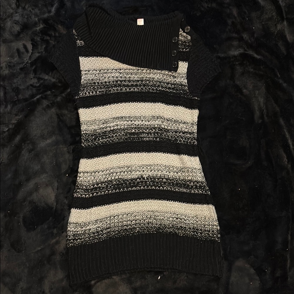 Striped Knit Sweater Dress